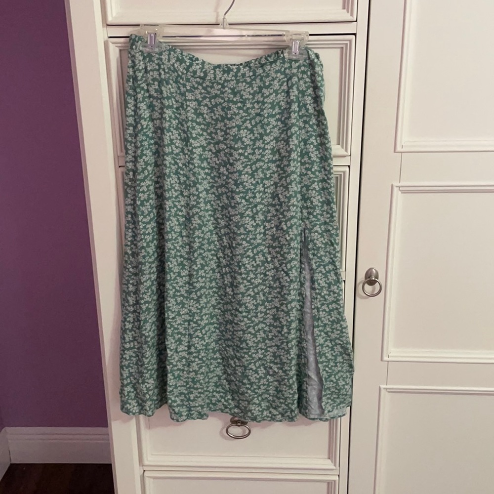 American eagle midi boho floral skirt with slit
